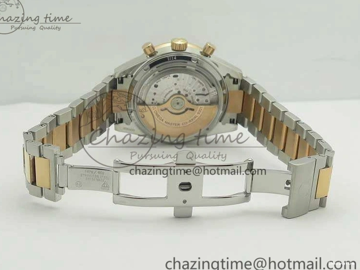 0212 Thermal Speedmaster ’57 Co-Axial SS RG OMF 1:1 Best Edition White Dial On SS RG Bracelet A9300 (Free Leather Strap) 8074